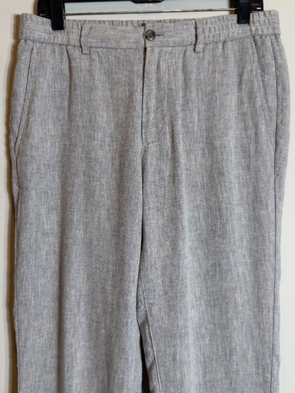 Banana Republic Athletic Linen-Blend Pant Men's 31x34 Gray Chino Preppy Minimal - Picture 5 of 14